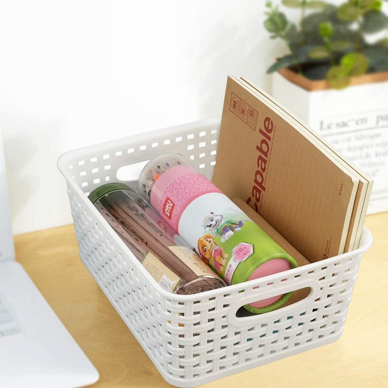 Vababa Plastic Storage Baskets/Storage Bins, Pack for 6 - Image 5